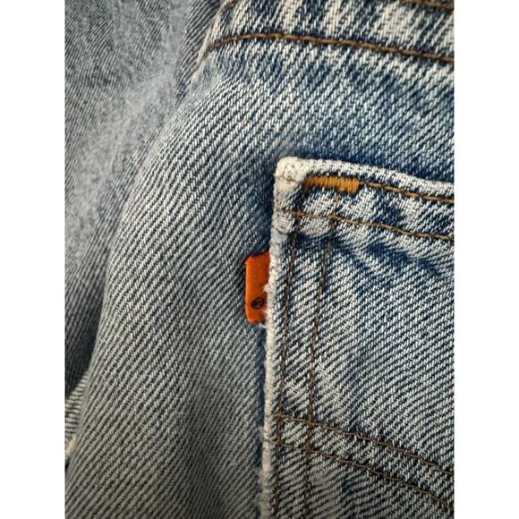Vintage 90s Levis 560 Blue Jeans Men 34x30 Loose Tapered Orange Tab Made in USA - Picture 6 of 11